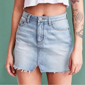 BDG Notched Denim Mini Skirt